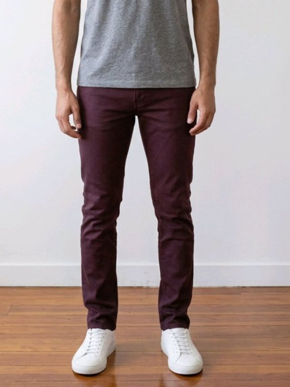 PAIGE Men's Size 30" x 33" Lennox Vintage Plum Color Relaxed Fit Chinos